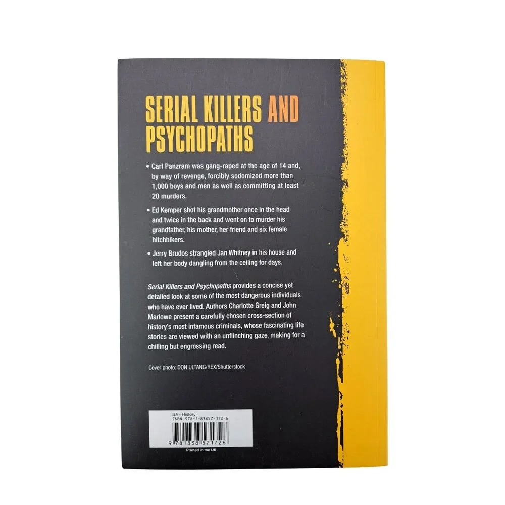 Serial Killers Psychopaths True Life Cases Shocked The World Book Greig Marlowe